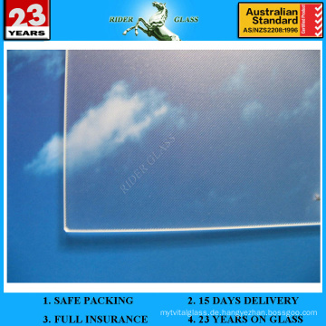 3.2-4mm Ultra Clear Solar Panel Glas mit AS / NZS2208: 1996